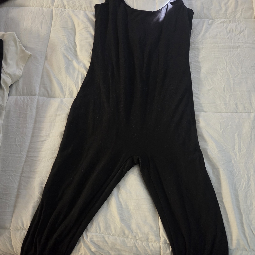 Black Women's Maternity Jumpsuit